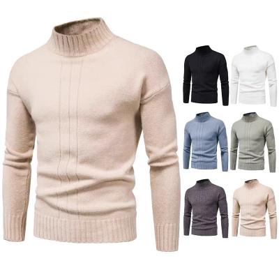 China 2022 Hot New Design Anti-wrinkle Mens Sweater Long Sleeve Jacquard Knitwear Round Neck Knitted Sweater for sale