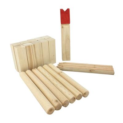 China Custom classic color and size wooden garden kubb game sets set outdoor wooden kubb game for sale