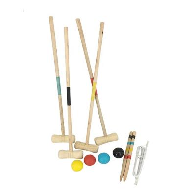 China Wooden Croquet Set Kids Children Croquet Game Outdoor Toy Animal Wooden Croquet Set for sale