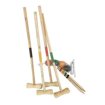 China Chinese Outdoor Lawn 4 Player Wooden Croquet Set for sale