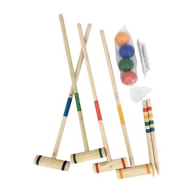 China wooden croquet set for garden croquet set Handle: 75*D2cm/Mallets: 14.6*D5.2cm for sale