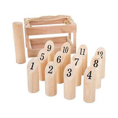 China Viking Bowling Outdoor Lawn Skittles Kubb Viking Bowling Game Number for sale