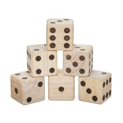 China Large Wooden Dice Outdoor Lawn Game Wooden Dice Extra Large Numbered Large Dice for sale