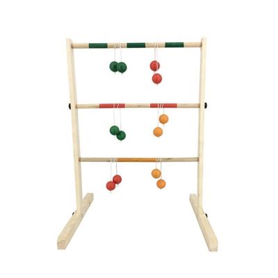 China Wood Customized Wooden Ladder Golf For Garden Play for sale