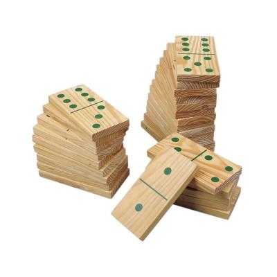 China Giant wooden pine wood dominoes, custom double six domino sets for sale