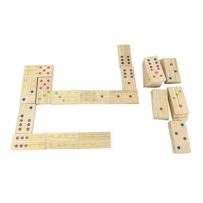 China Custom Wooden Colorful Giant Dominoes Wooden Game Set For Garden Lawn Games for sale