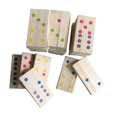 China Wholesale custom high quality wooden dominoes wooden set for sale domino blocks for sale