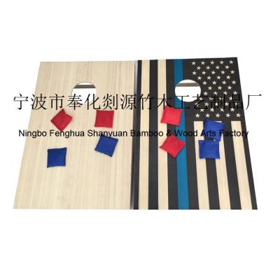 China MDF or PLYWOOD Premium Solid Wood Bean Toss Cornhole Set Bean Bag Toss Game Set for Backyard Play for sale