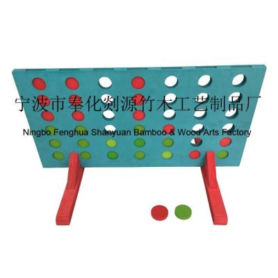 China New Design Giant Wooden Plywood Connect 4 In A Row Four In A Row Board Games Toys for sale