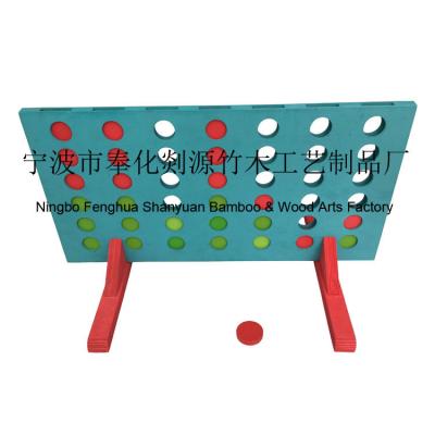 China Wooden Wooden Board Game Connect 4 Outdoor Game Four In A Row for sale