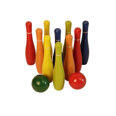 China Wooden Bowling Pins Natural Wooden Ball Set Wooden Bowling Set Wooden Rolling Pins And Balls for sale