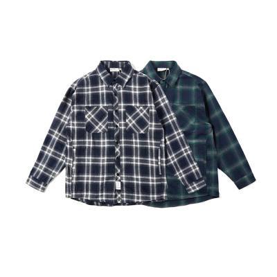 China Anti-pilling New Pattern Hooded Flannel Long Sleeve Plaid Shirt Woven Check Man Clearance for sale