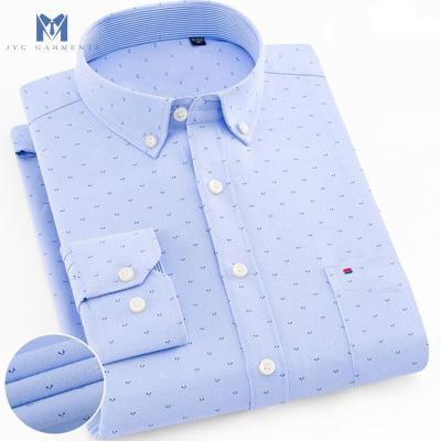 China Custom Anti-Shrink Button Down Collar Oxford Dress Cotton Shirt Man With One Chest Pocket for sale