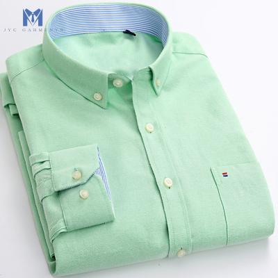 China Anti-pilling gents woven fabric fabric with oxford for young long sleeve shirt made in china for sale