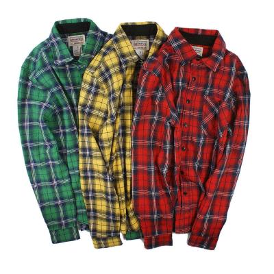 China New Design Anti-pilling Multicolor Plaid Flannel Shirt With Great Price for sale