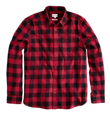 China China factory wholesale custom red plaid anti-pilling thick flannel shirt for sale