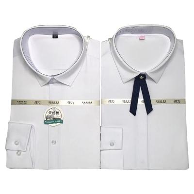 China Wholesale cheap basic design women's anti-pilling fiber white shirt formal custom bamboo voguish shirts for sale