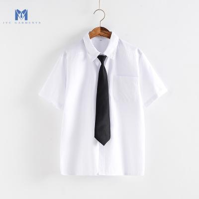 China School Children Girls Short Sleeve Summer Solid White Blouses Shirt Female Tops Shirt For School Uniform for sale