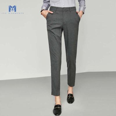 China Black Work Trousers Womens Anti-Wrinkle Office Slacks Pencil Cut Trousers Carrot Straight Fit Formal Trousers for sale