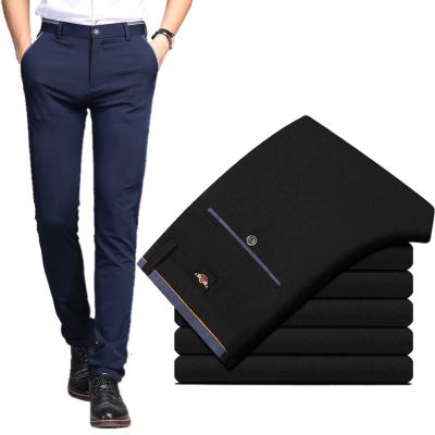 China Anti-static men's suit pants spring and summer male dress pants classic pants business office elastic wrinkle resistant large waist for sale