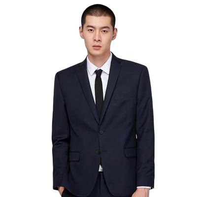 China Fashion 2-Piece Slim Fit Mens British Anti-Shrink Gentlemen's Suit Business Blazer Jacket Vest Pant Suits Set For Men for sale