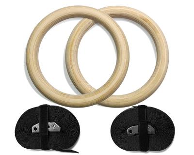 China Birch Wood Gymnastic Rings Wooden Birch Wood Gymnastic Rings  Gym Rings for sale