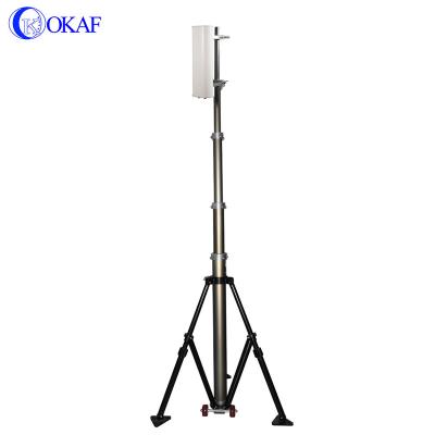 China Cheap Price Aluminum Alloy 6063 2.7m 3.5m 4.2m Telecom Antenna Pole CCTV PTZ Camera Tower 5.7m Pneumatic Telescopic Mast for sale