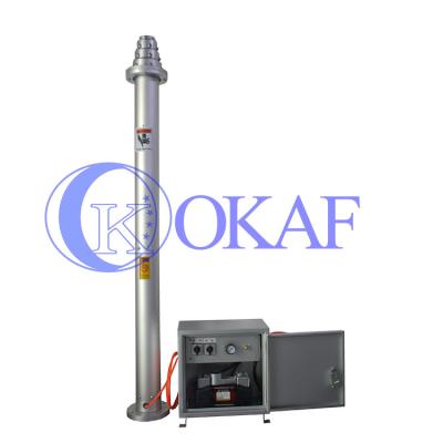 China High strength aluminum alloy ground, trailer or vehicle mounted aluminum pneumatic telescopic surveillance and lighting mast tower without locking collar for sale