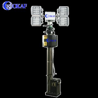 China Vehicle Fire Truck For Poles Vehicle Mounted Mechanical Motor Tower Camera Emergency Rescue Antenna Electric Telescopic Aluminum Mast With Lights for sale