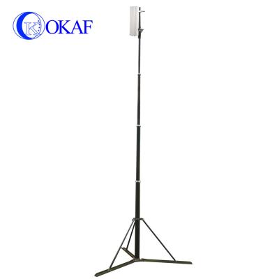 China Portable Aluminum Pneumatic Telescoping Military Telescopic Antenna Tower Poles Telecommunication Antenna Towers Communication Mast With Tripod for sale