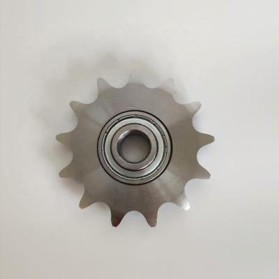 China C45 Machine Tools Roller Steel Chain Idler Sprocket With Ball Bearing Without Surface Treatment for sale