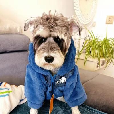 China Stocked Luxury Coat New Winter Teddy Schnauzer Bear Thickness Warm Pet Fur Clothes Dog Fashion Clothes for sale