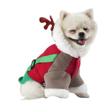 China Sustainable Dog Christmas Clothes Custom Deer Outfits Transformation Christmas Pet Clothes Dog Clothes Custom for sale