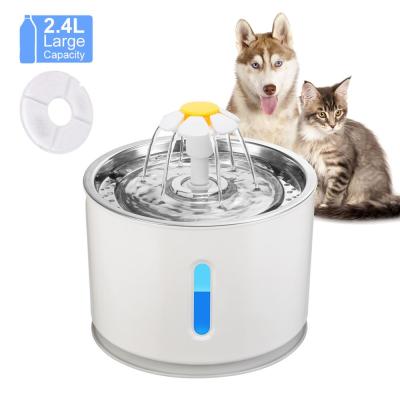 China USB Stocked Dog Cat Water Fountain Stainless Steel Pet Drinking Station Water Vending Machine for sale