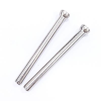 China Stainless Steel Small Head Flat Concave Straight Screw Hollow Round Handle Welding Welded Handle Round Bar Pin for sale