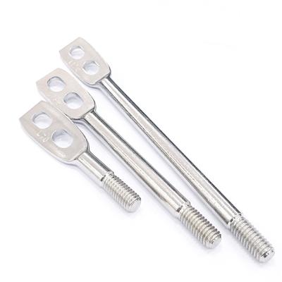 China Stainless Steel Customized Corrosion Resistant Double-Hole Stainless Steel Flat Bracket Nail Fastener Screws High Quality And High Strength for sale