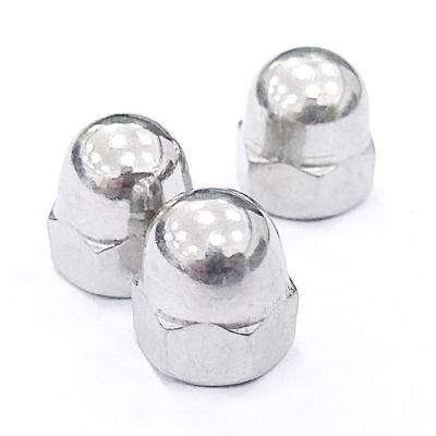 China DIN 1587 Stainless Steel Hexagon Dome Cover Nut , High Cover Cove Semicircle Dome Hex Dome Type Surface Cover Nuts for sale