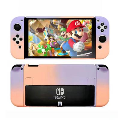 China For Nintendo Switch oled Cover Console Joycon Shell PC Gradient Hard Case Newest Protective OLED Switch Case For Nintendo Switch oled Skin Accessories for sale