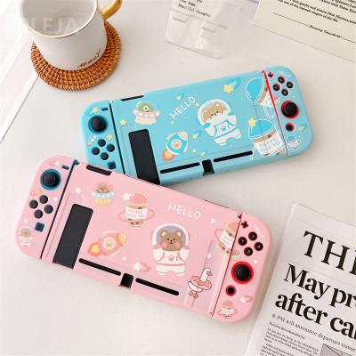 China For Nintendo Switch Astronaut Painting Game Console Cute Cases For Nintendo Switch Protective Cover Couples Cartoon Silicone Case For Nintendo Switch for sale