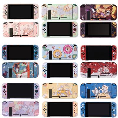 China For NINTENDO SWITCH Dockable Cartoon Hard Cover Case For Cute Pink Cat Switch Console Joy Slot Shell NS Accessories Neko Protective Case for sale