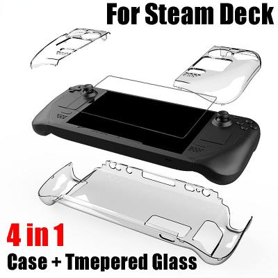 China For Steam Rig 4 in1 PC Crystal Case With Tempered Glass Film For Steam Rig Hard Shell Screen Protector Protector For Steam Rig Game Console for sale