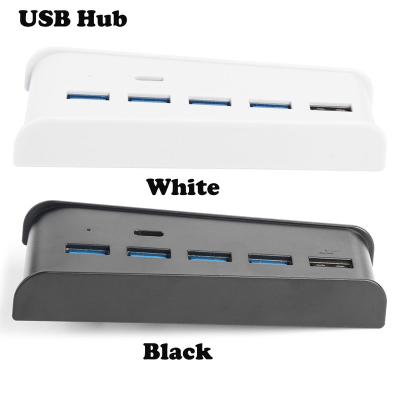 China 6 in 1 PS5 USB Hub Splitter Expander for PS5 Hub Adapter with 5 USB A + 1 USB C Ports for PlayStation 5 Digital Edition PS5 Console for sale