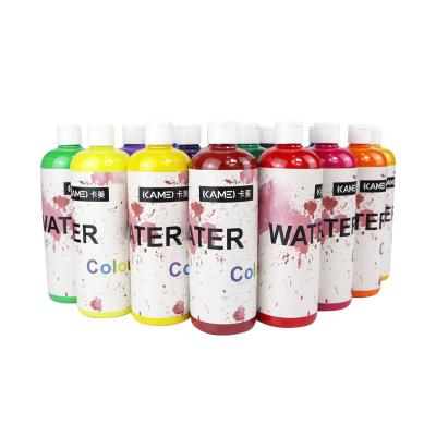 China Wholesale High Quality Nox-Toxic Water Based Paint KAMEI Watercolor 500ml Color Bottled Solid Watercolor Paint For Kids for sale