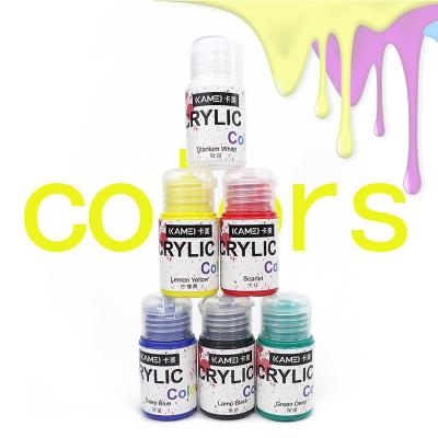 China Wholesale DIY Art KAMEI 30ml Acrylic Paints For Canvas Artist Use for sale