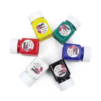 China 50ml DIY Art Paints Cheap Acrylic Artist Paints Suppliers Packed in Round and Square Bottle for Painting for sale