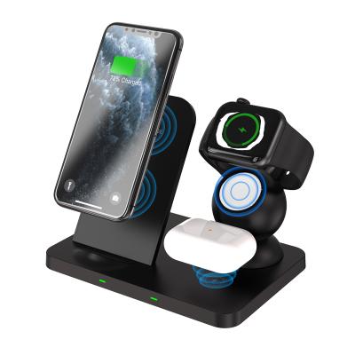 China Mobile Phone 15W 3 in 1 Times Wireless Charging Station for Mobile Phone Smart Watch Music Pods Charging for sale