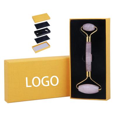 China Face YAYE China Best Label Price Rose Mounted Quartz Face Massager Facial Roller Jade Titanium Derma Roller for sale