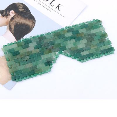 China China Factory Price Jade Sleep Eye Mask Natural Facial Green Aventurine Protective Face Mask For Beauty for sale