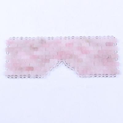 China China Factory Price Natural Jade Sleep Eye Mask Rose Quartz Facial Protective Mask For Beauty for sale