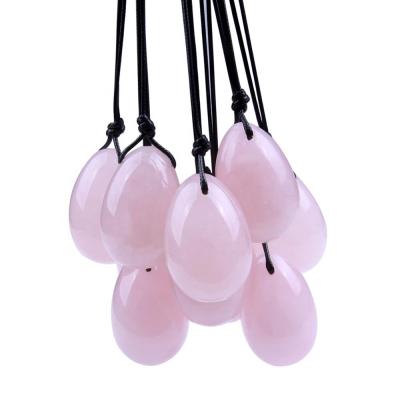 China Wholesale Natural Pink Rose Quartz Crystal Yoni Egg from Europe for Kegel Exercise for sale